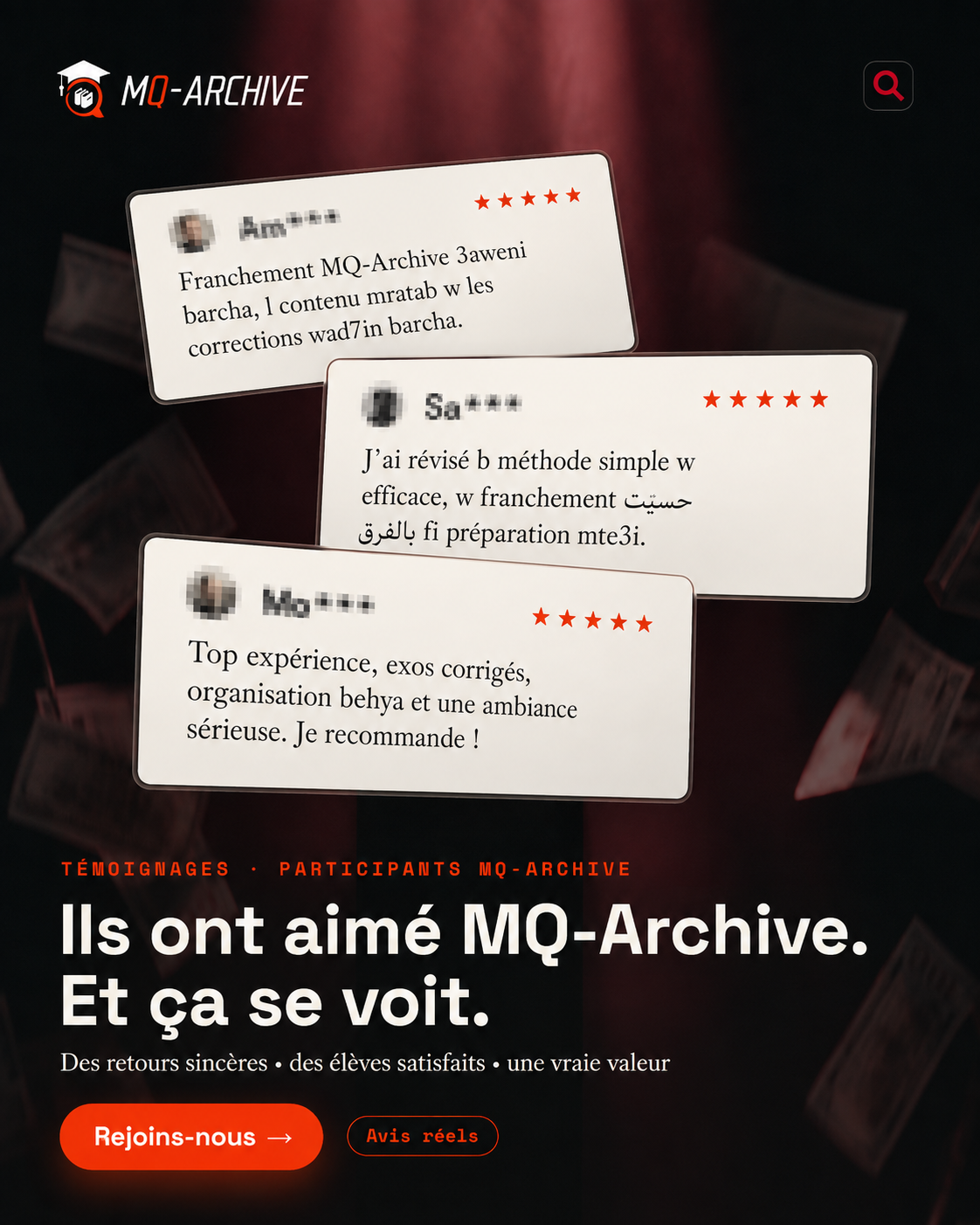Témoignage d'un élève MQ-Archive